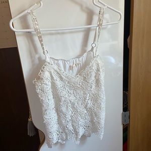 Altar’d State White Cropped Tank